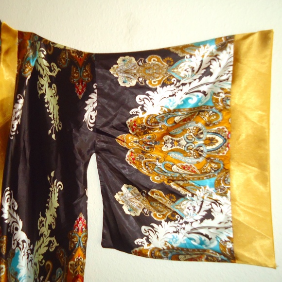 Original Fashion KG Women's Kimono Black Gold  Size-XL-5XL/56 - Picture 3 of 8